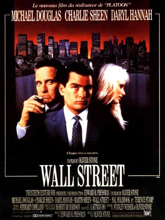 filmes sobre dinheiro - Wall Street, Poder e Cobiça 1987