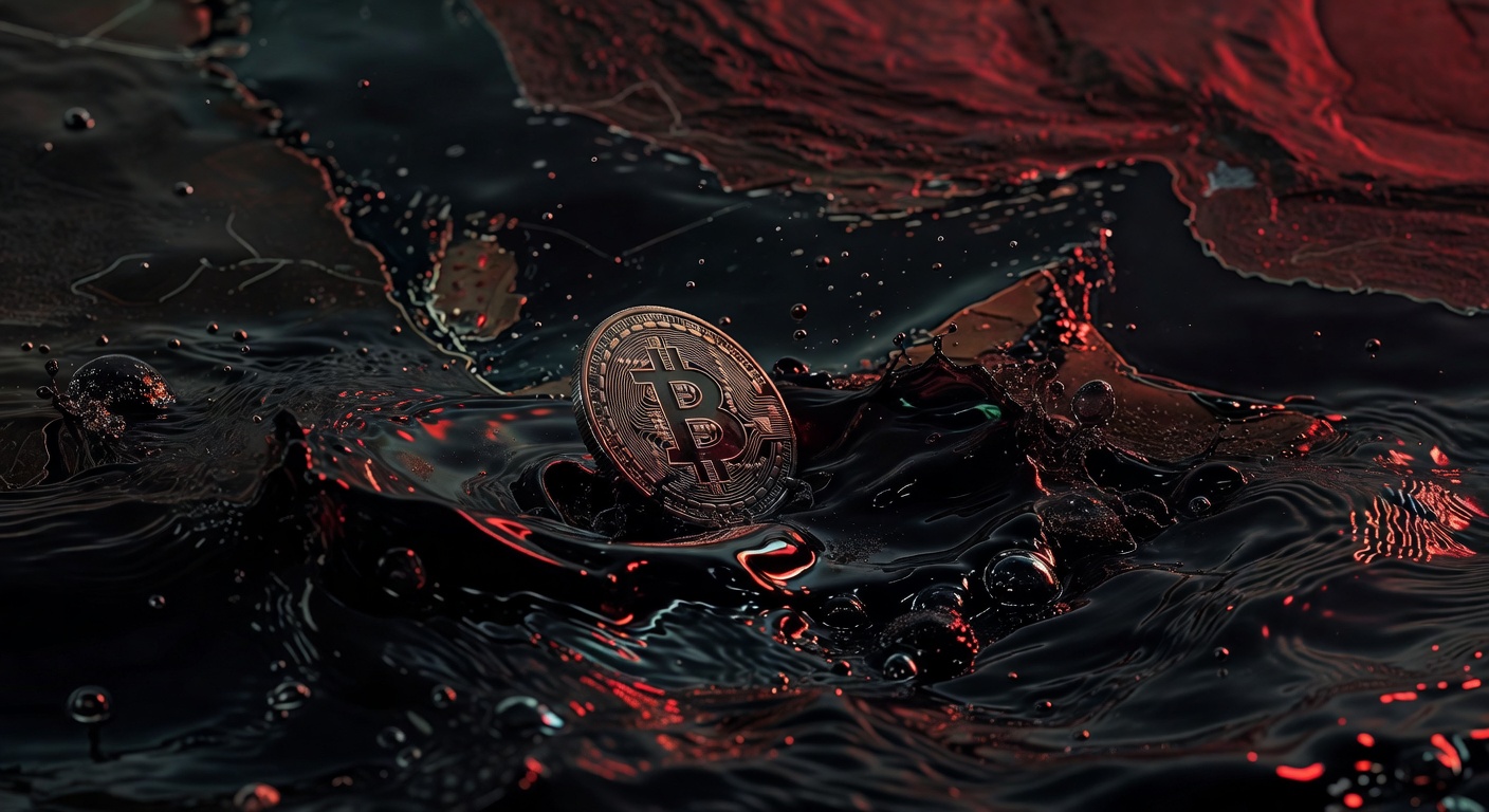 Queda do Bitcoin abaixo US$ 77 mil devido tensões Estreito de Ormuz e alta do petróleo, 28/04/2026.