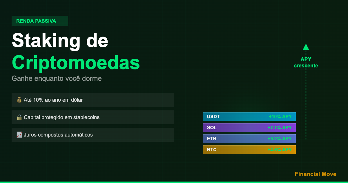 Staking de Criptomoedas: como ganhar renda passiva com APY em BTC ETH SOL e stablecoins — Financial Move