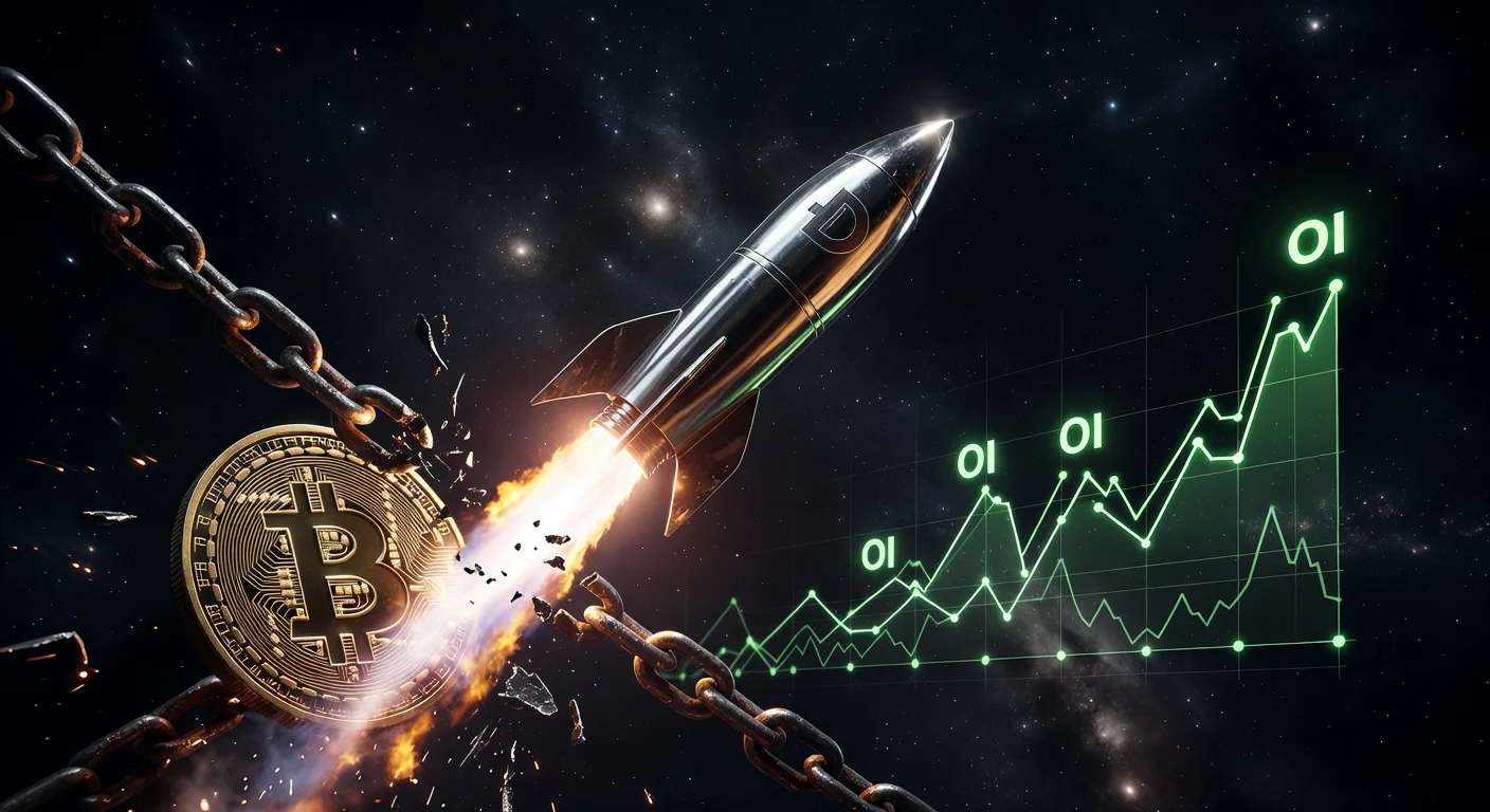 Dogecoin +10% com OI recorde, decoplando Bitcoin em alta altcoins.